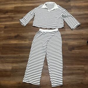 Striped Black and White Set